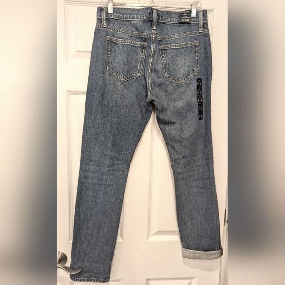 New J. Crew Straight Slim Rigid Blue Dinim Jeans Size 30x32 Zip Fly Classic - Picture 5 of 12